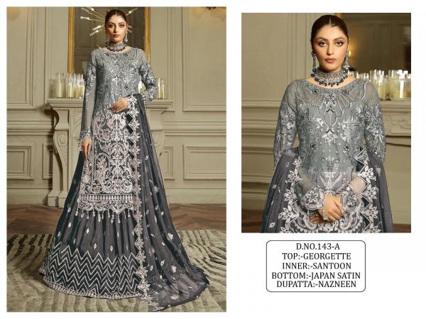 Kf 143 Exclusive Georgette Designer Pakistani Suit Collection